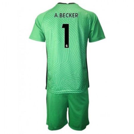 Billiga Fotbollströjor Liverpool A.Becker 1 Målvakt Barn Tredje tröja 2020/21 Kortärmad